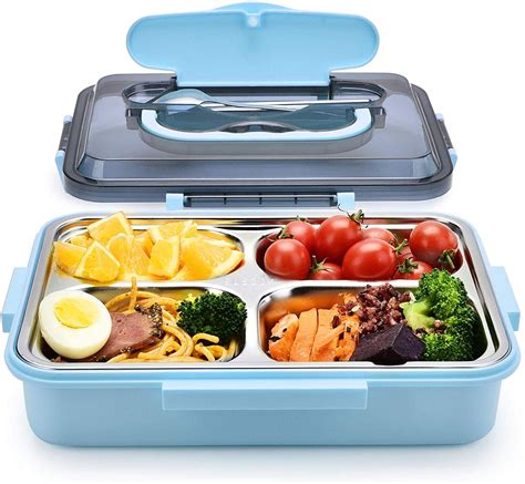 stainless steel bento box with compartments|metal bento boxes for adults.